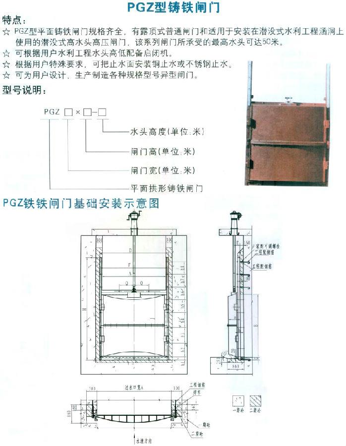 PGZ型铸铁闸门